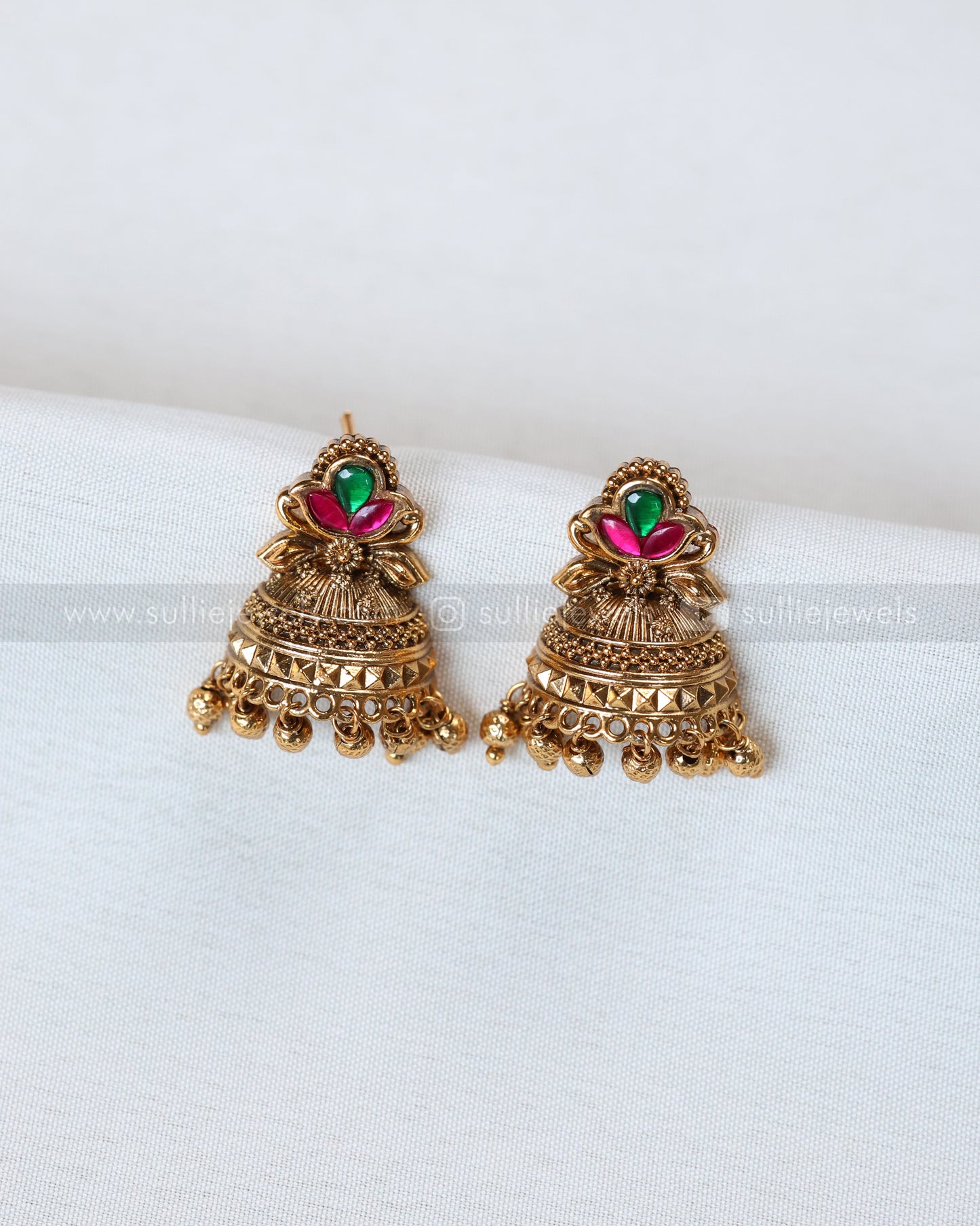 E1252 - Mini Half-Cut Jhumka - Multicolour