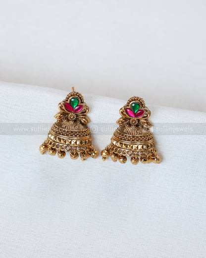E1252 - Mini Half-Cut Jhumka - Multicolour