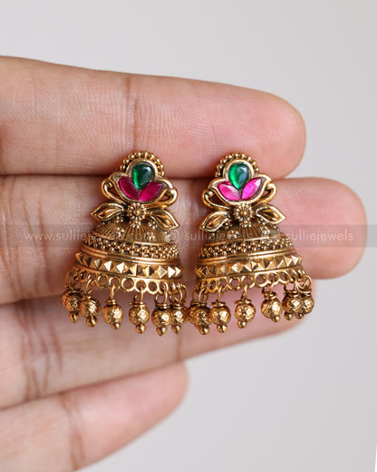 E1252 - Mini Half-Cut Jhumka - Multicolour
