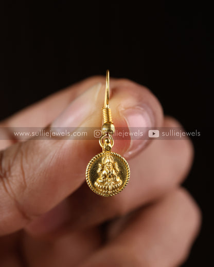 Gold Lakshmi Coin Minimal String Chain