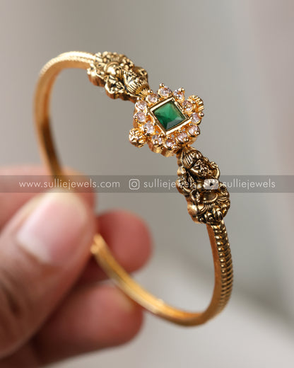 Lakshmi Stone Minimal Bangle - Set of 2