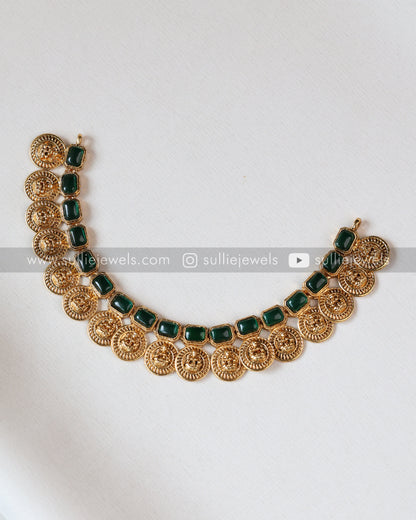 Stone Coin Necklace Set - 2 colours