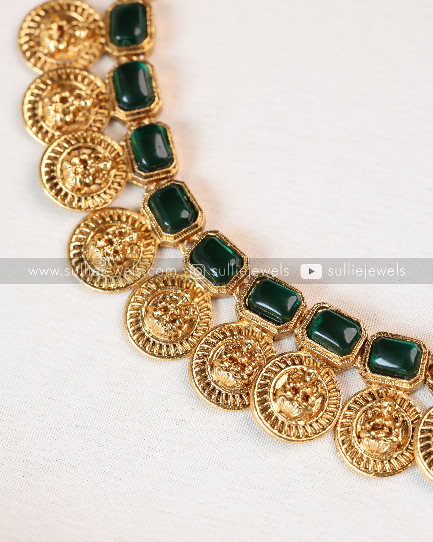 Stone Coin Necklace Set - 2 colours