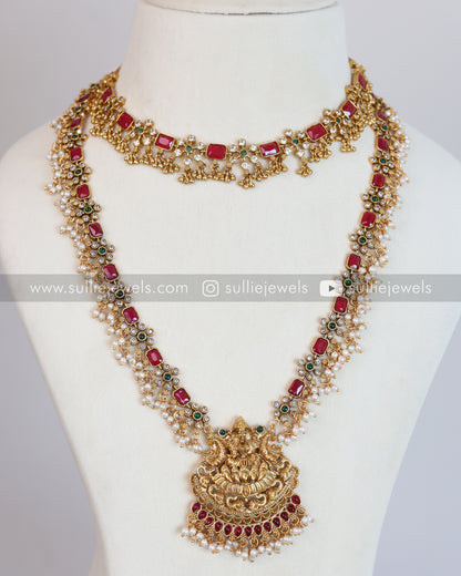 Stone & Flower Lakshmi Bridal Combo (  4 piece )