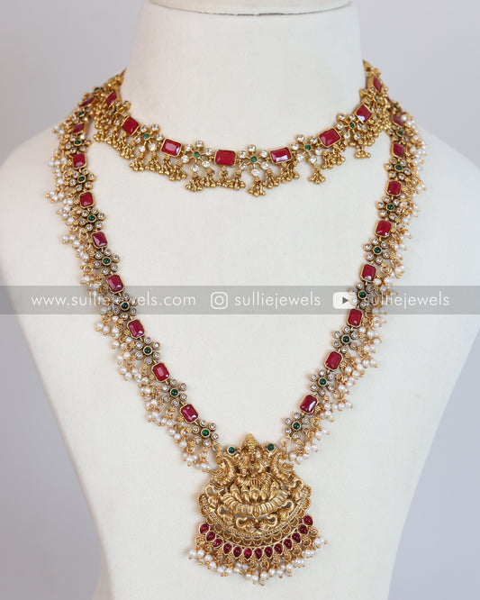 Stone & Flower Lakshmi Bridal Combo (  4 piece )
