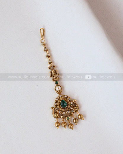 1082 - Premium Green Stone Elephant Tikka