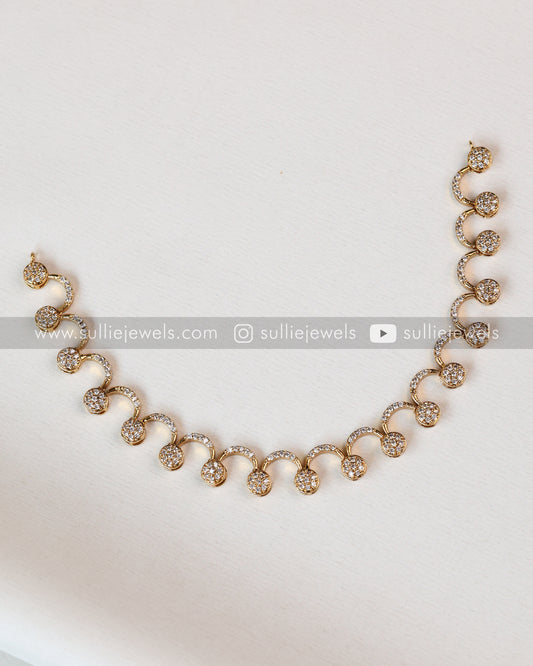 AD Curve Ball Necklace with Stud
