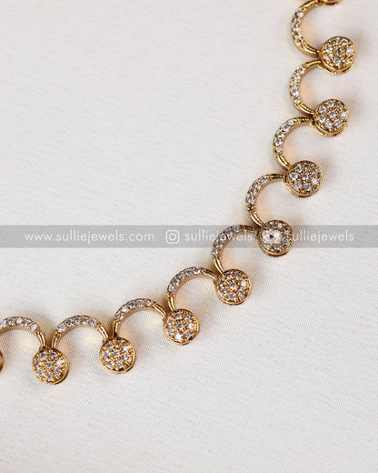 AD Curve Ball Necklace with Stud