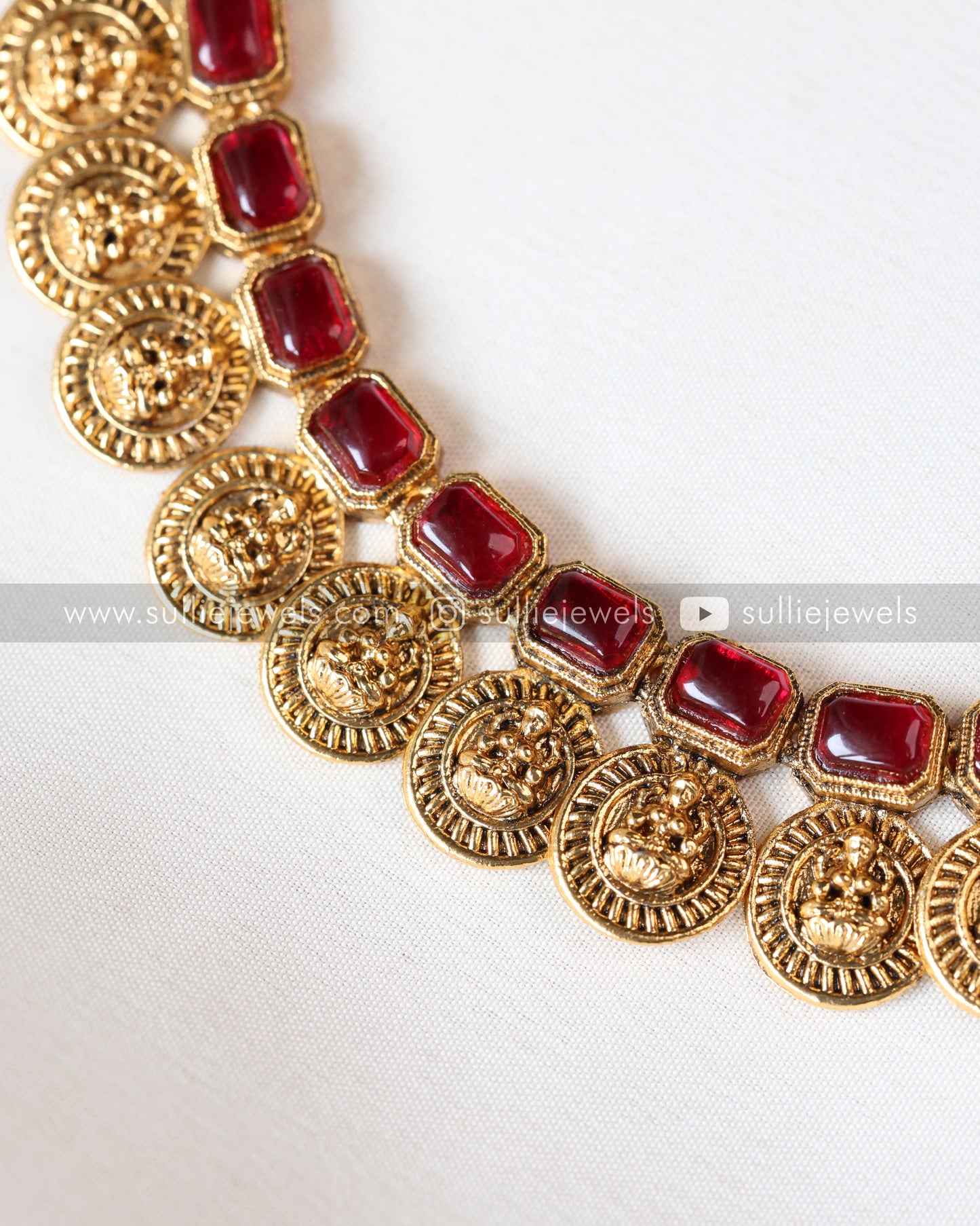 Stone Coin Necklace Set - 2 colours