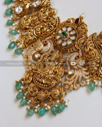 Goddess Premium Necklace with Earring - Mint Beads