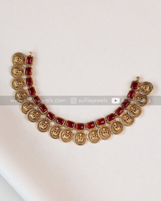 Stone Coin Necklace Set - 2 colours