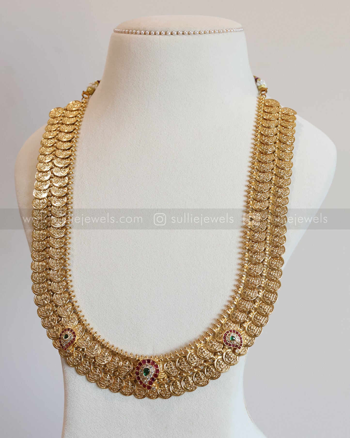 Double Coin / Kaashumaala Broad Long Chain with Stud