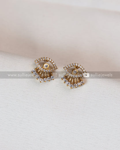 Diamond Eyes Necklace with Stud