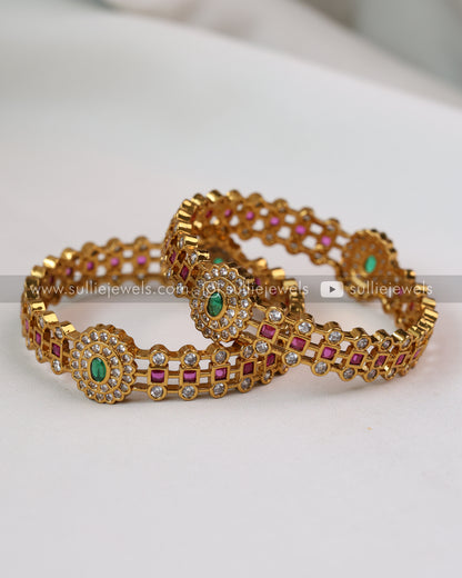 Premium Stone Bangle - Set of 2