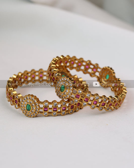 Premium Stone Bangle - Set of 2