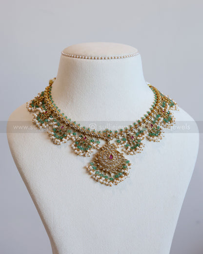 No Idol - Onyx Guttapusalu Necklace with Earring