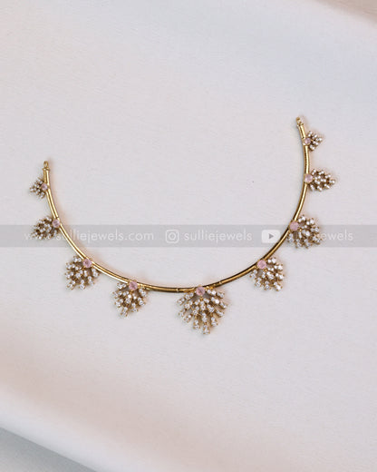 AD Leaf Colour Stone Hasli with Stud