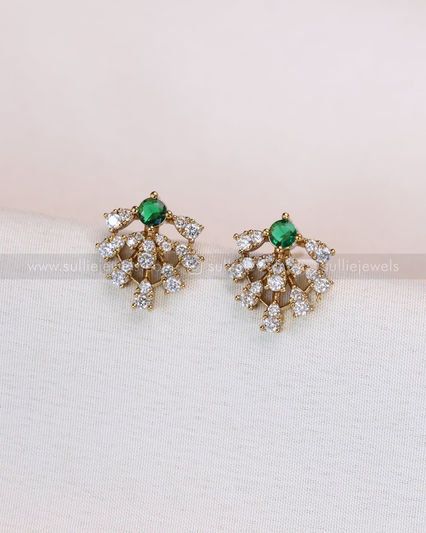 AD Leaf Colour Stone Hasli with Stud