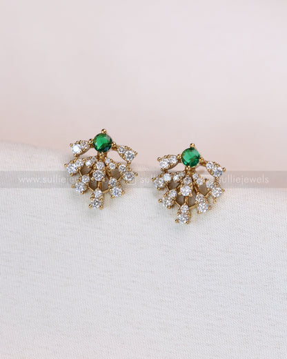 AD Leaf Colour Stone Hasli with Stud