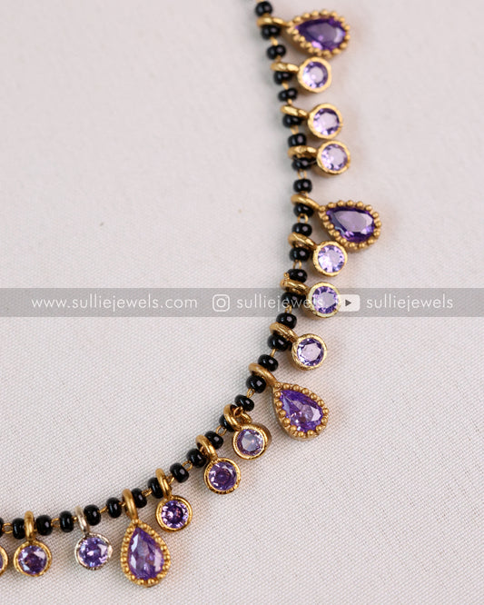 Stone Minimal Mangalsutra with Earring