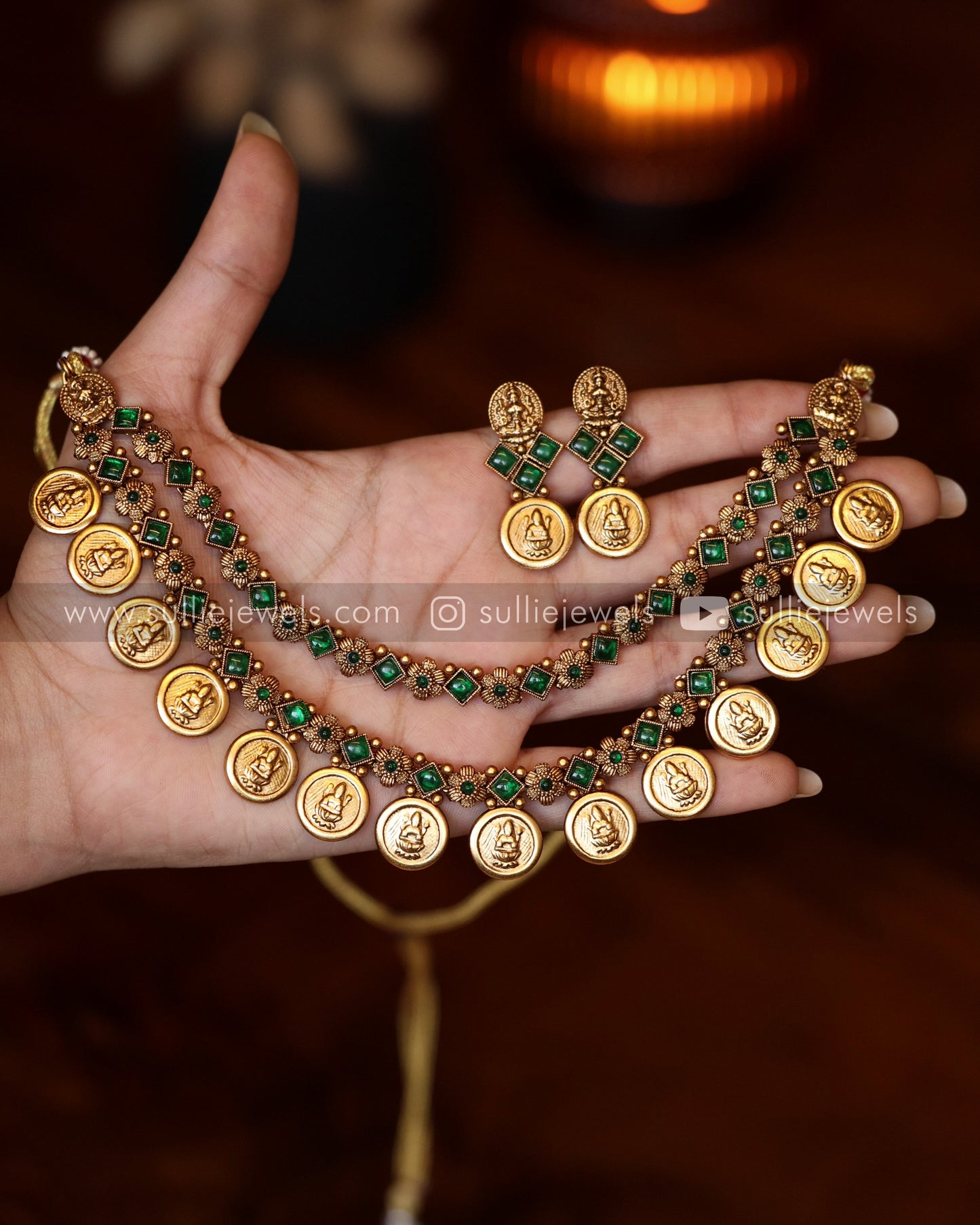 Two Layer Coin Necklace Set