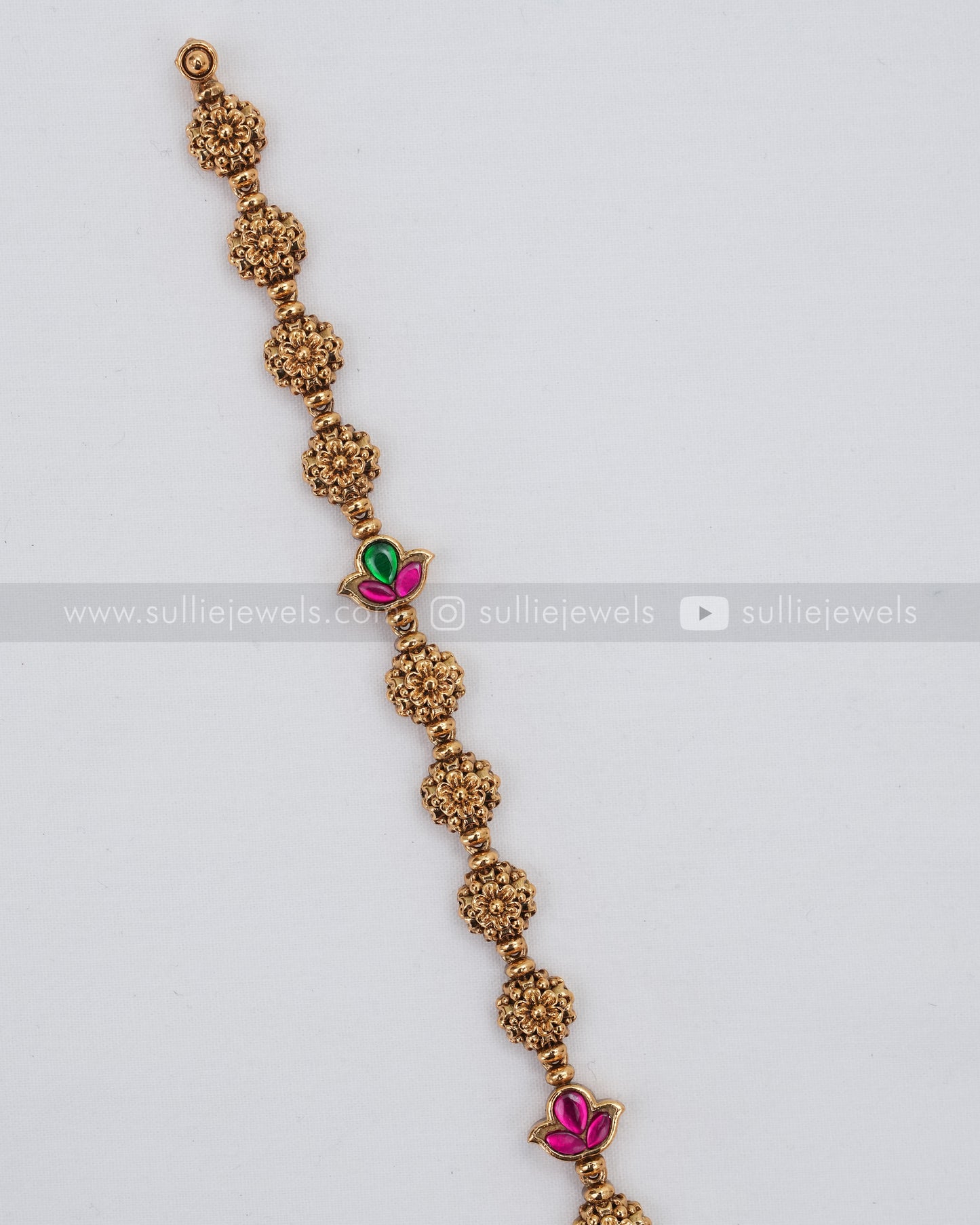 6032 - Lakshmi Premium Copper Gold Pendant Chain with Earrings