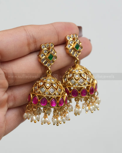 No Idol Jadau Guttapusalu Bridal Combo ( 3 piece )