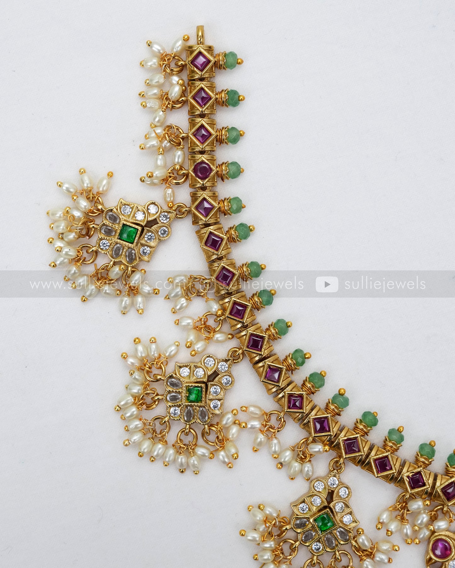 3604 - No Idol Jadau Guttapusalu Necklace with Jhumka