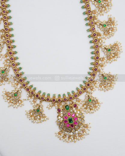 No Idol Jadau Guttapusalu Bridal Combo ( 3 piece )