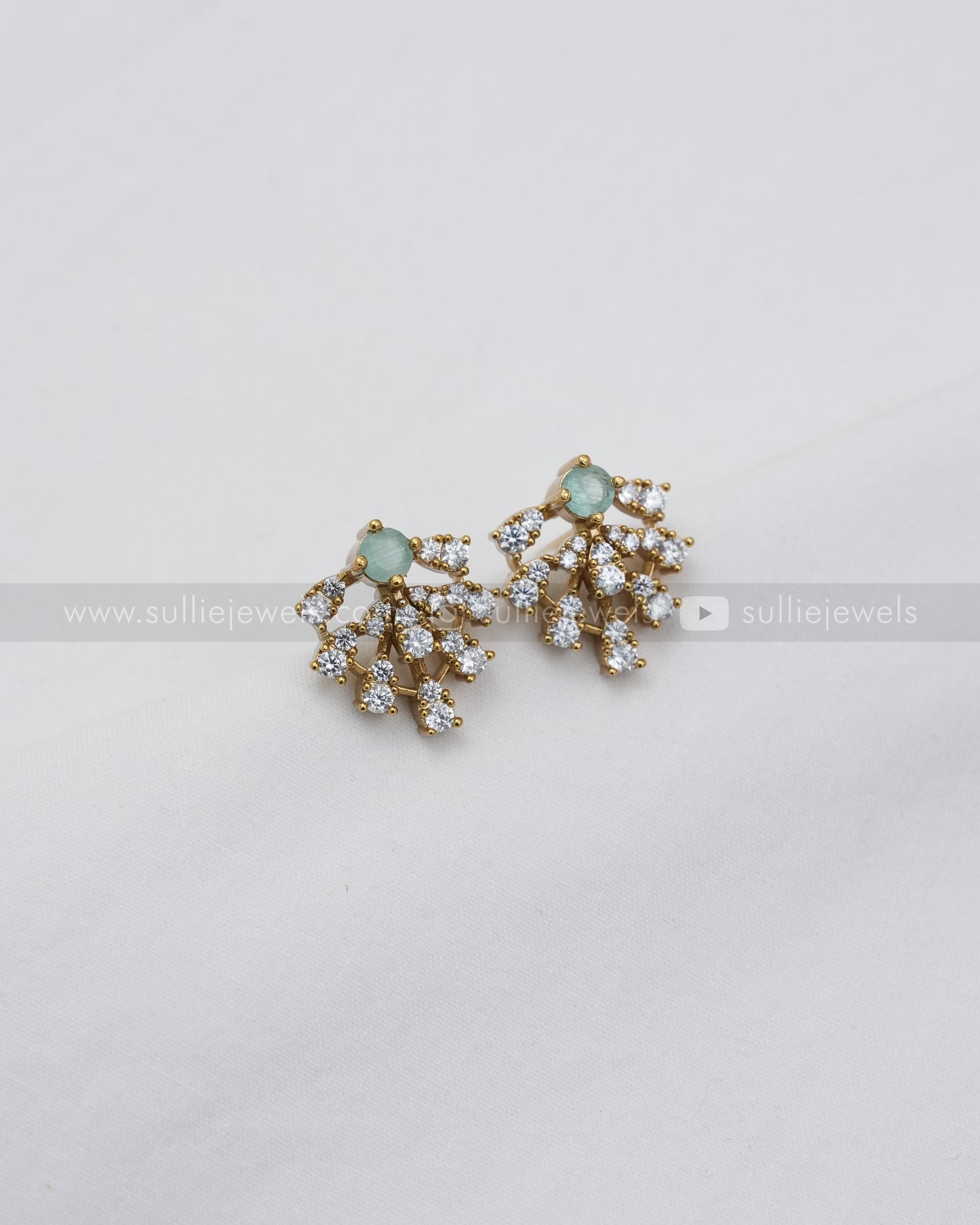 AD Leaf Colour Stone Hasli with Stud