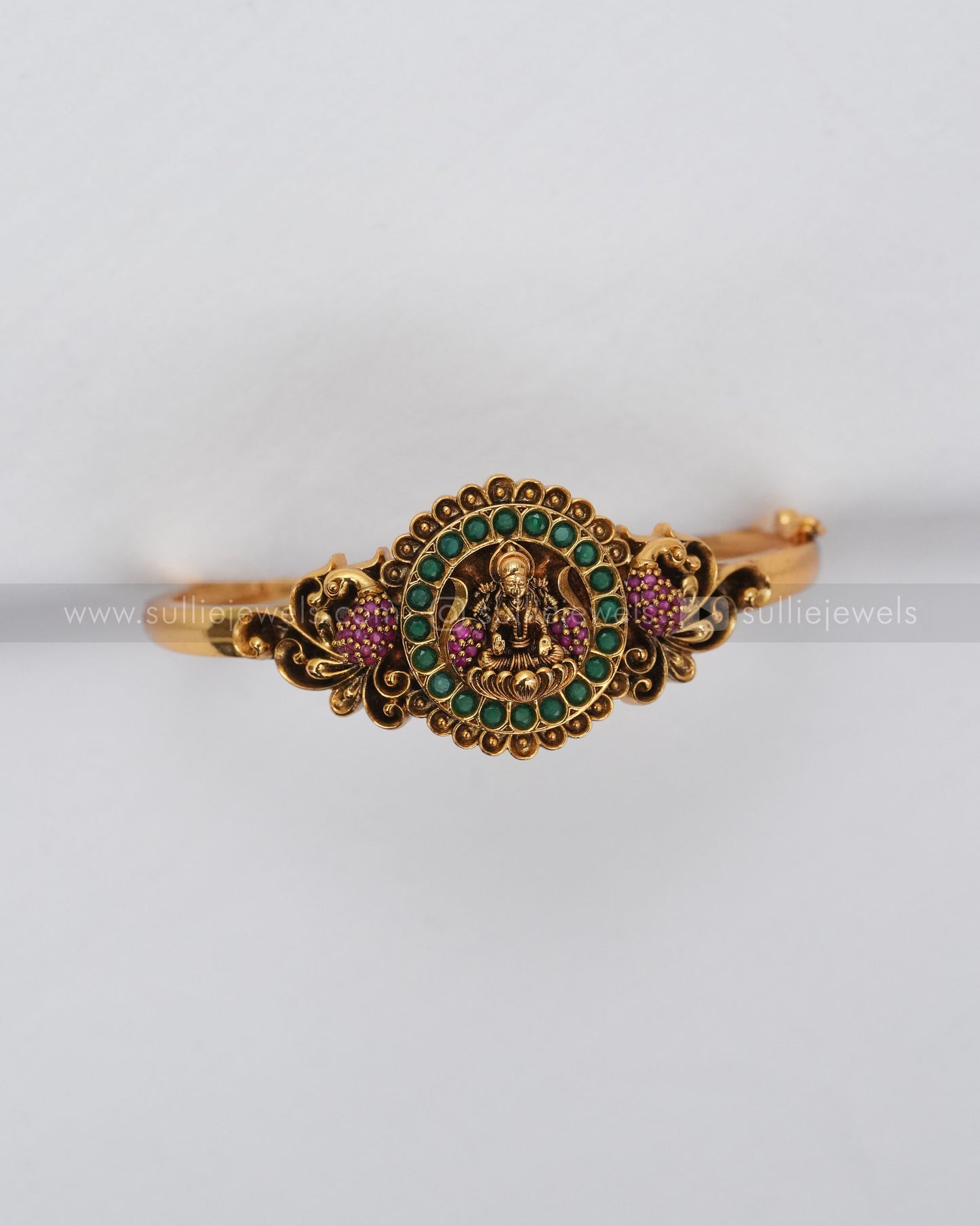 Minimal Goddess Peacock Openable Cuff Bangle