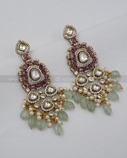 Victorian Polki Ruby Stone Heavy Choker Set with Tikka