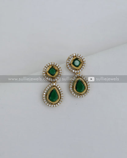 Victorian Green Drop Hasli with Stud