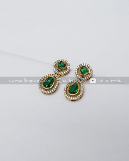 Victorian Green Drop Hasli with Stud