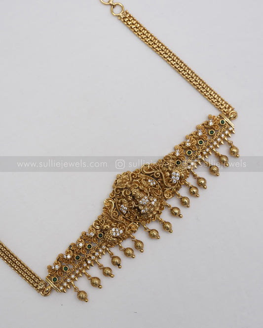 Premium Goddess Green Stone Choker with Stud