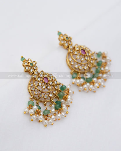 No Idol - Onyx Guttapusalu Necklace with Earring