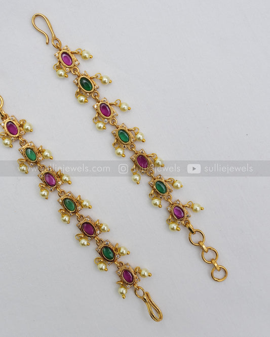 Multicolour Straight Single Layer Earchain / Maatti