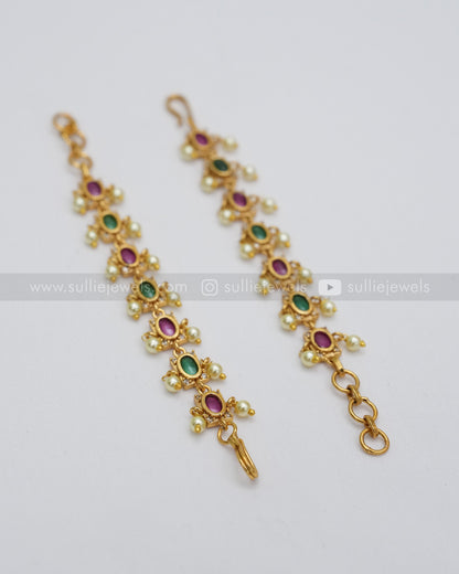 Multicolour Straight Single Layer Earchain / Maatti