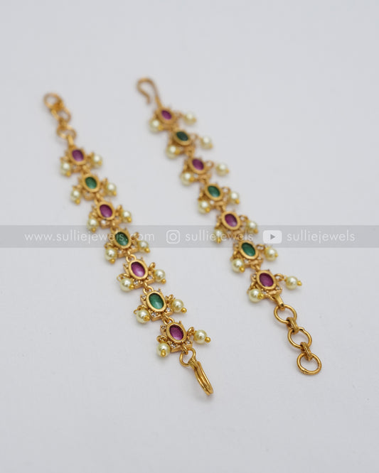 Multicolour Straight Single Layer Earchain / Maatti