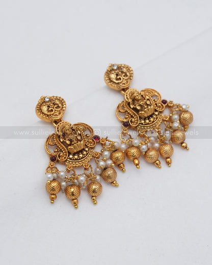 Sullie Basic - Lakshmi Multicolour Stone Gold Necklace with Stud