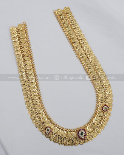 Double Coin / Kaashumaala Broad Long Chain with Stud