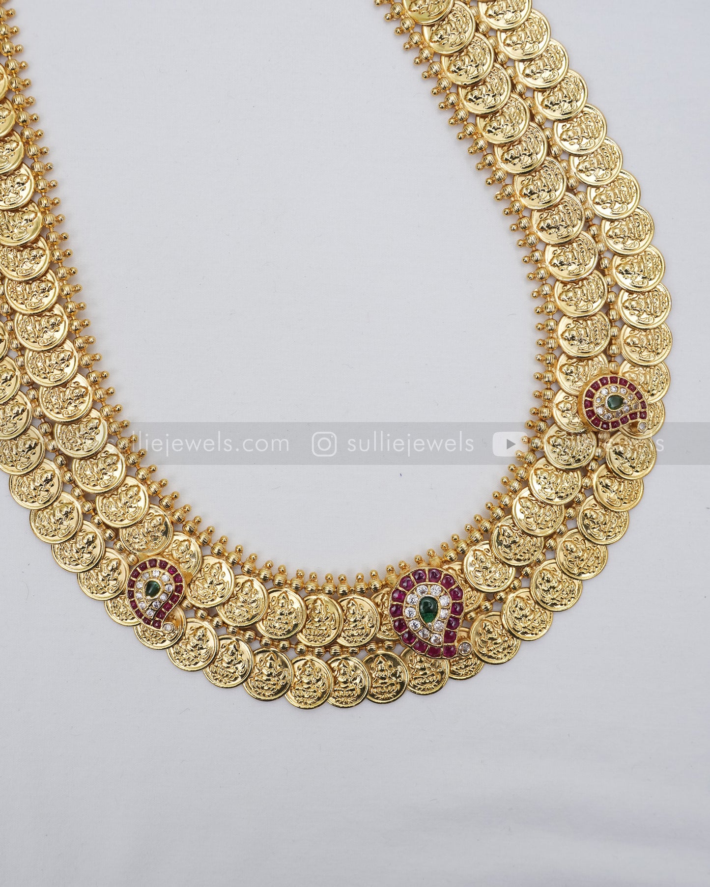 Double Coin / Kaashumaala Broad Long Chain with Stud