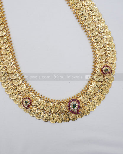 Double Coin / Kaashumaala Broad Long Chain with Stud